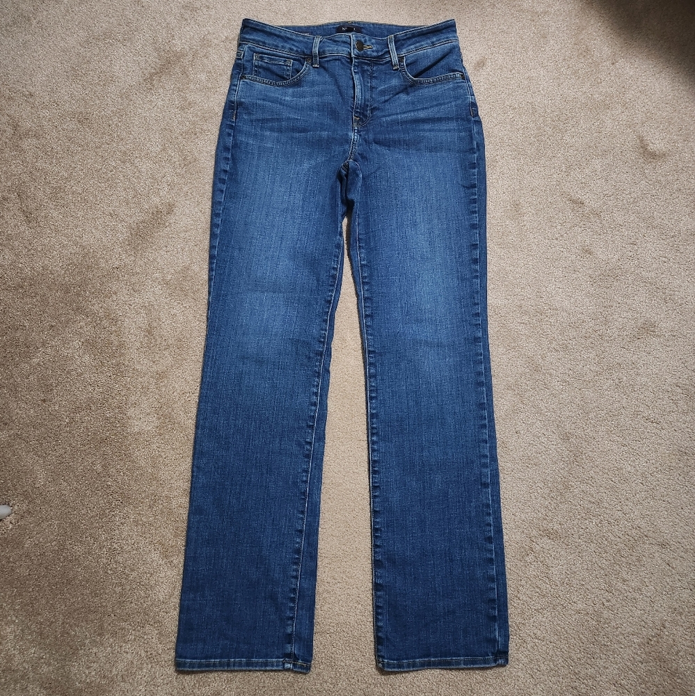 NYDJ Women's Straight Leg Jeans in Classic Blue Size 8